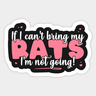 If I Can't Bring My Rats I'm Not Going - Cute Rat Lover design Sticker